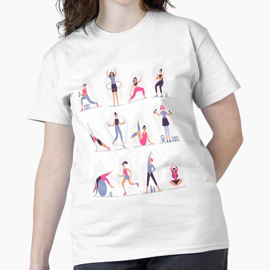 New Fun Sport Fitness Sticker Classic Classic T-Shirt